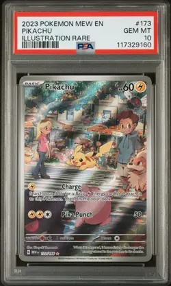 2023 POKEMON MEW EN-151 ILLUSTRATION RARE #173 PIKACHU PSA 10 - Image 1
