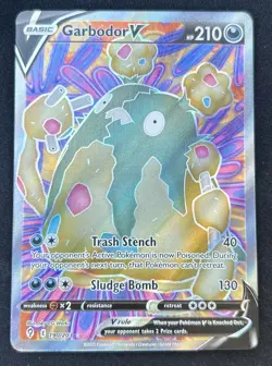 Garbodor V 190/203 Evolving Skies Full Art Ultra Rare Holo Pokemon TCG Card NM - Image 1