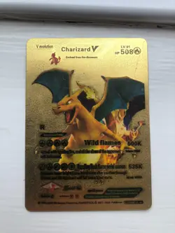 2 x Gold Charizard and McCharizard pokemon cards. HP508 & HP230 Pre owned - Image 1