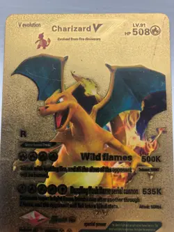2 x Gold Charizard and McCharizard pokemon cards. HP508 & HP230 Pre owned - Image 5