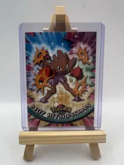 Hitmonchan #107 Topps TV Animation Edition Blue Logo Non Holo Pokemon Card - LP - Image 1