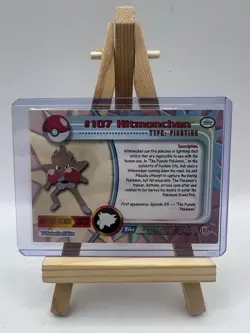 Hitmonchan #107 Topps TV Animation Edition Blue Logo Non Holo Pokemon Card - LP - Image 2