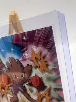 Hitmonchan #107 Topps TV Animation Edition Blue Logo Non Holo Pokemon Card - LP - Image 4