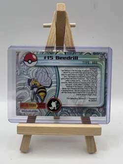 Beedrill #15 Topps TV Animation Edition Blue Label Holo Pokemon Card - LP/MP - Image 2