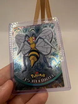 Beedrill #15 Topps TV Animation Edition Blue Label Holo Pokemon Card - LP/MP - Image 3