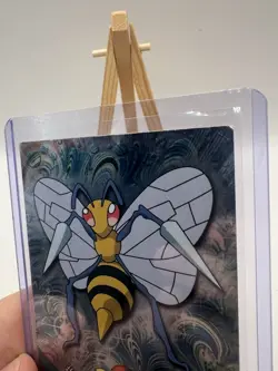Beedrill #15 Topps TV Animation Edition Blue Label Holo Pokemon Card - LP/MP - Image 4