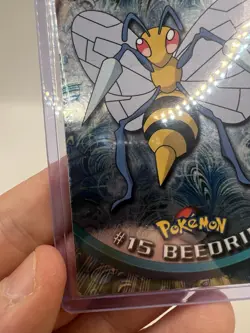 Beedrill #15 Topps TV Animation Edition Blue Label Holo Pokemon Card - LP/MP - Image 5