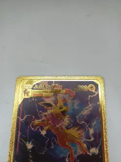Joltaon Vmax Gold Metal Fan Art Textured Collector Pokemon Card SWSH264 HP300 - Image 2