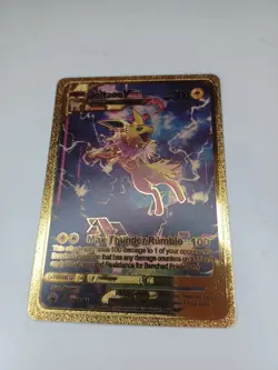 Joltaon Vmax Gold Metal Fan Art Textured Collector Pokemon Card SWSH264 HP300 - Image 5