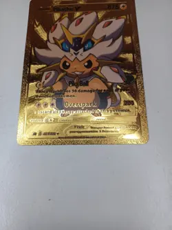 pikachu v 091/080 gold metal fan art card - Image 5