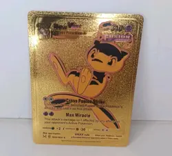 mew vmax tg30/tg30 gold metal fan art card - Image 1