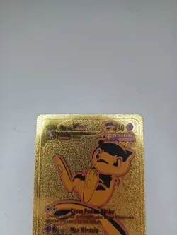 mew vmax tg30/tg30 gold metal fan art card - Image 2