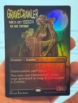 1X FOIL Gravecrawler BORDERLESS Movie Poster MINT MTG Magic Secret Lair CEDH EDH - Image 1
