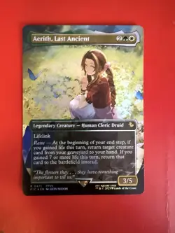 Aerith, Last Ancient (Borderless) (Chocobo Track Foil) Commander: Final Fantasy - Image 1