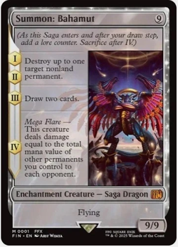 Magic: The Gathering - Final Fantasy - Summon: Bahamut Mythic Rare - NM - Image 1