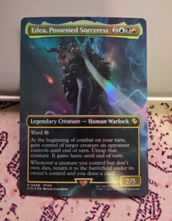 MTG Foil Edea, Possessed Sorceress Borderless Final Fantasy NM - Image 1