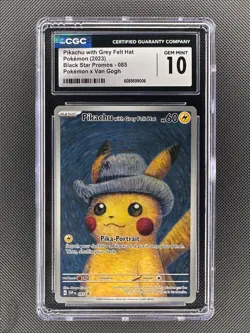 Pikachu with Grey Felt Hat Pokemon 2023 Black Star Promo 085 CGC 10 GEM MINT - Image 3