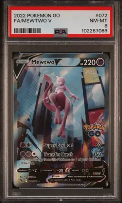 PSA 9 2022 POKEMON GO #072 FA/MEWTWO V - Image 1