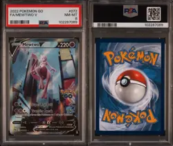PSA 9 2022 POKEMON GO #072 FA/MEWTWO V - Image 3