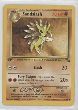 Sandslash 1st Ed. Pokemon Fossil #41 1999 - Image 1
