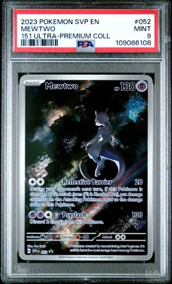 Mewtwo 052/165 151 Ultra-premium Collection Pokemon PSA 9 - Image 1