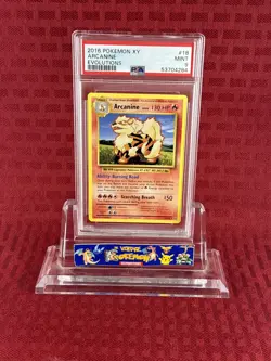 2016 Pokemon XY Evolutions ARCANINE Card #18/108 PSA 9 Mint - Image 1