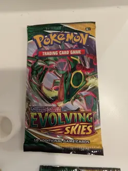 Evolving Skies Pokemon TCG Booster Packs (4 Packs) FACTORY SEALED Art Set - Image 2