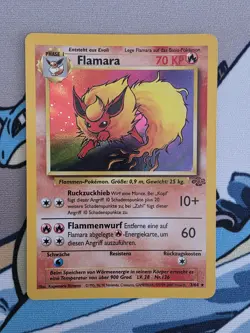 Pokemon TCG Flareon Holo Rare Jungle Card 3/64 German - Image 1