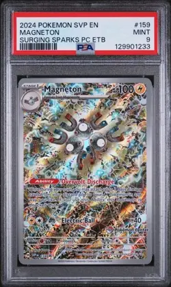 2023 POKEMON SVP EN BSP #159 MAGNETON SURGING SPARKS POKEMON CENTER ETB PSA 9 - Image 1