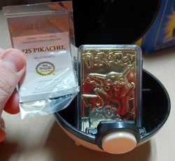 PIKACHU Pokemon 23K Gold Plated Trading Card 1999 Burger King Limited Edition - Image 5