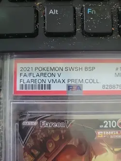 2021 Pokemon - SWSH BSP Full Art Flareon V/ Flareon Vmax Prem. Collection PSA 9 - Image 3