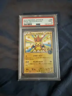 Pokemon XY Promo Pikachu Card 098/Xy-p Mega Tokyo 2014 PSA 9 Japanese - Image 1