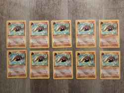 10 x Pokemon Kabuto 1st Edition Fossil 50/62 LP-NM - Image 1