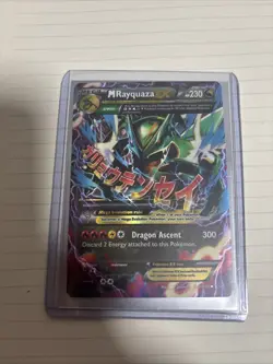 Pokemon M Rayquaza EX 61/108 TCG XY Roaring Skies Ultra Rare Shiny Holo 2015 - Image 2