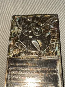 Pokemon 1999 23k Gold Plated Metal Trading Card Burger King Promo - JigglyPuff - Image 2