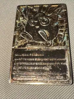 Pokemon 1999 23k Gold Plated Metal Trading Card Burger King Promo - JigglyPuff - Image 3