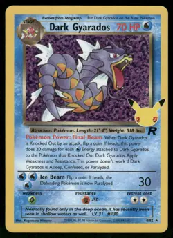 Dark Gyarados 8/82 Classic Collection Holo NM Pokemon Celebrations: Classic Coll - Image 1