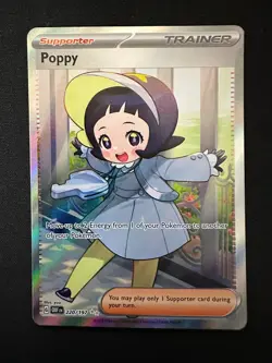 Pokemon TCG Poppy Obsidian Flames OBF EN 220/197 Full Art Secret Rare Trainer - Image 1