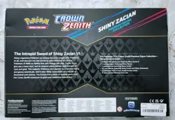 SEALED Pokemon Crown Zenith Shiny Zacian Premium Figure Collection Box - Image 2