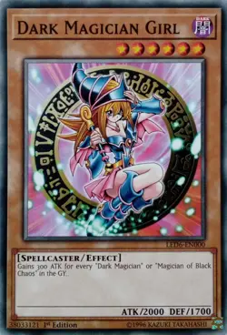LED6-EN000 DARK MAGICIAN GIRL COMMON 1ST EDITION YuGiOh CARD - Image 1