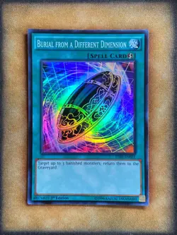 Yugioh Burial from a Different Dimension THSF-EN051 Super Rare 1st Ed NM - Image 1