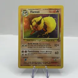 Flareon 3/64 | Base Set Jungle | Holo Pokemon Card MP - Image 1