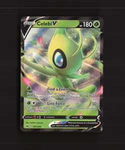 Celebi V 001/202 Sword & Shield Ultra Rare Holo Pokemon Card LP+ - Image 1