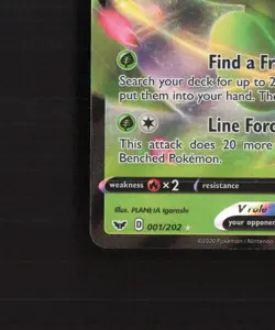 Celebi V 001/202 Sword & Shield Ultra Rare Holo Pokemon Card LP+ - Image 5