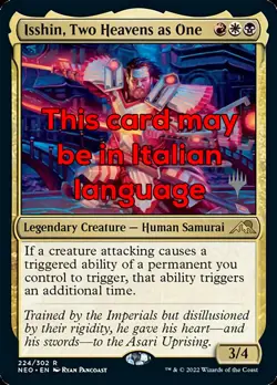 MTG ISSHIN, TWO HEAVENS AS ONE FOIL EXC - ISSHIN, DUE CIELI IN UNO - NEO PP - Image 1