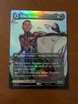 Miles Morales Ultimate Spider-Man Foil Showcase Marvel's Spider-Man NM MTG - Image 1