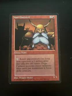 MTG DWARVEN WARRIOR EXC NANI GUERRIERI FBB 1 EDIZIONE MAGIC BLACK BORDER - Image 1
