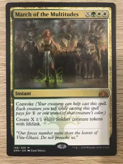 March of the Multitudes MTG Magic Gathering Card NM Mint Starter Commander SCD - Image 1