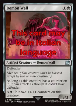 MTG DEMON WALL FOIL EXC - MURO DIABOLICO 97 - FIN - MAGIC - Image 1
