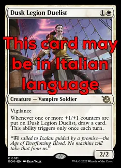 MTG DUSK LEGION DUELIST EXC - DUELLANTE DELLA LEGIONE DEL VESPRO 11 - MOM - Image 1